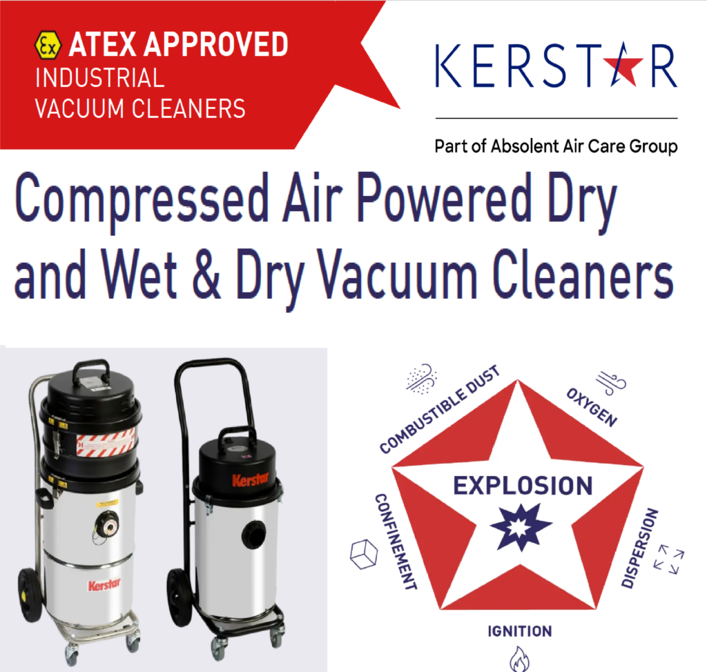 ATEX Approved Kerstar Wet & Dry Vacuum Cleaners